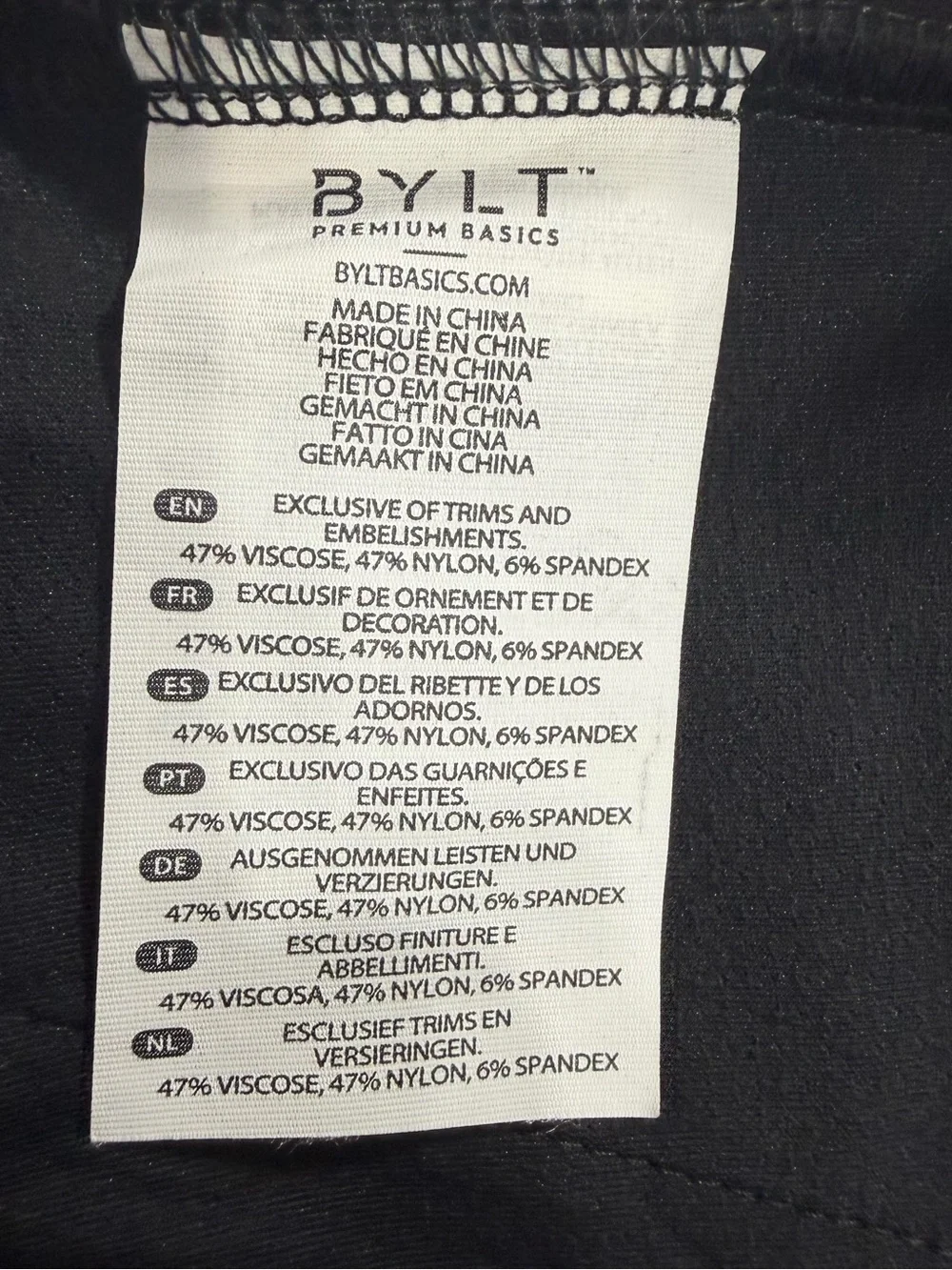 BYLT Premium Everyday Shorts Men’s 34 Black 7.5” Standard Fit NWT